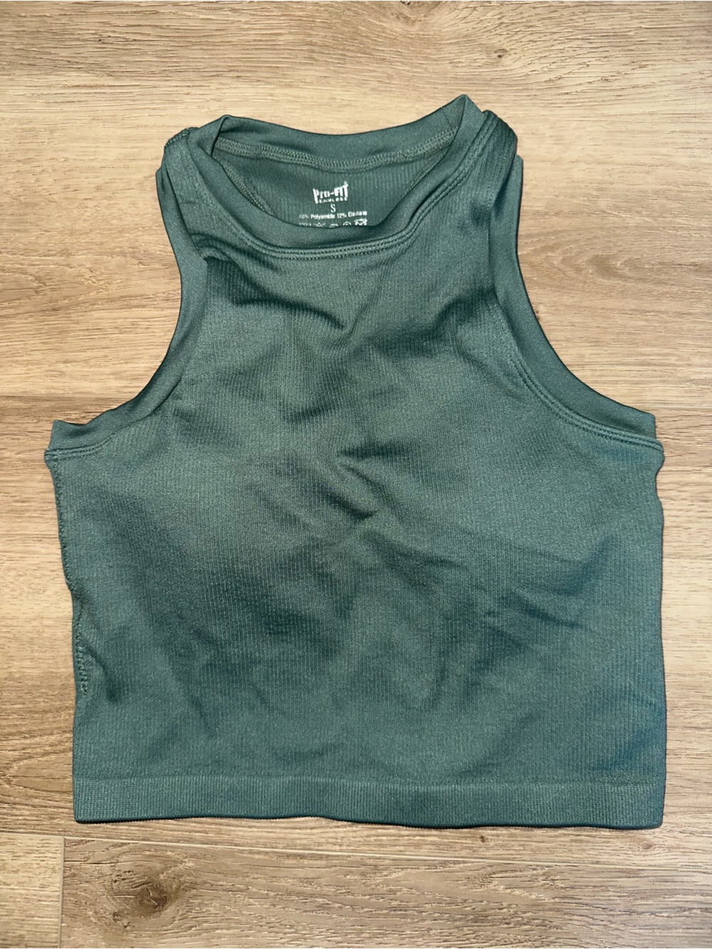 Ribbed Olive Green Tank crop top